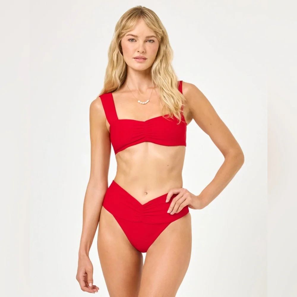 L*Space Eco Chic Repreve® Marlee Bikini Top, size Large , $110